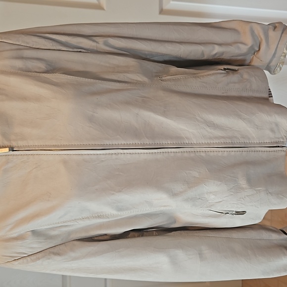 PREGO Designer Leather Women Jacket %100 Geniun lamp leather Beige Size XXL - Picture 3 of 12